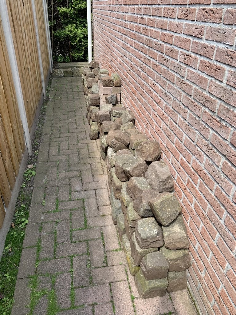 Basalt keien, Tuin en Terras, Grind, Keien en Split, Ophalen, Zo goed als nieuw, Kei, Basalt