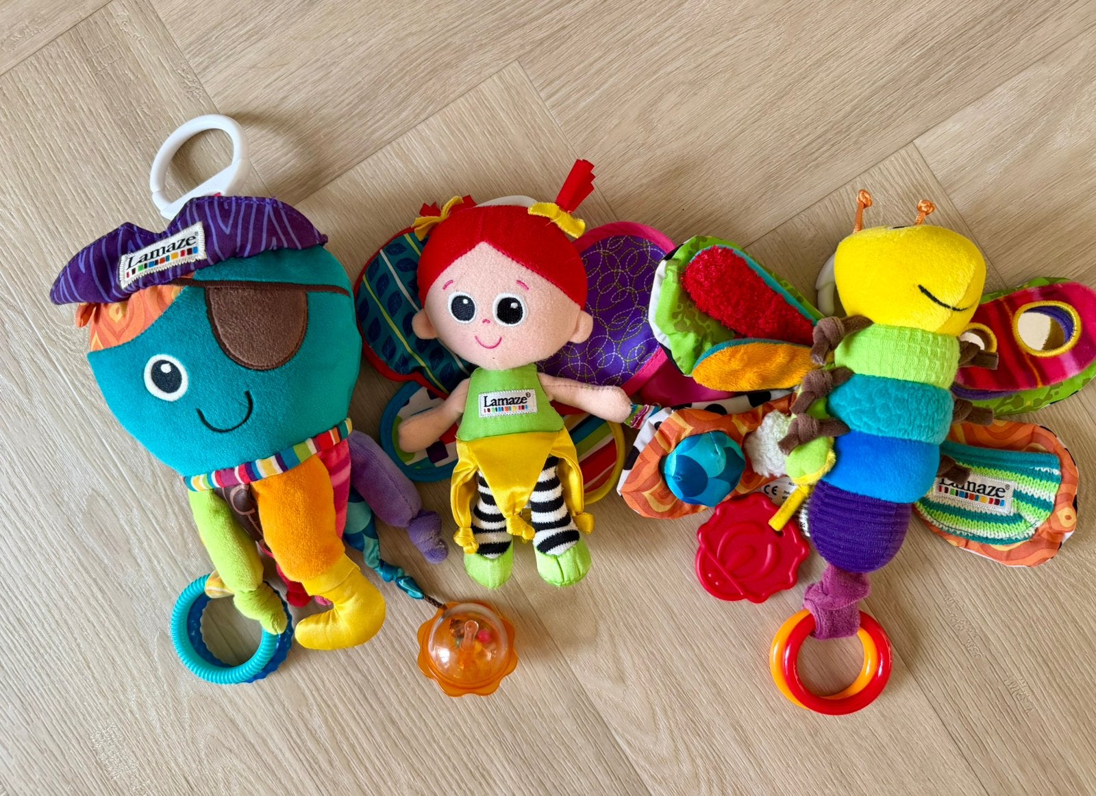 Lamaze Baby Speelgoed Set 3-delig Kalamari, Freddie & Kerry, Ophalen of Verzenden, Zo goed als nieuw, Overige typen