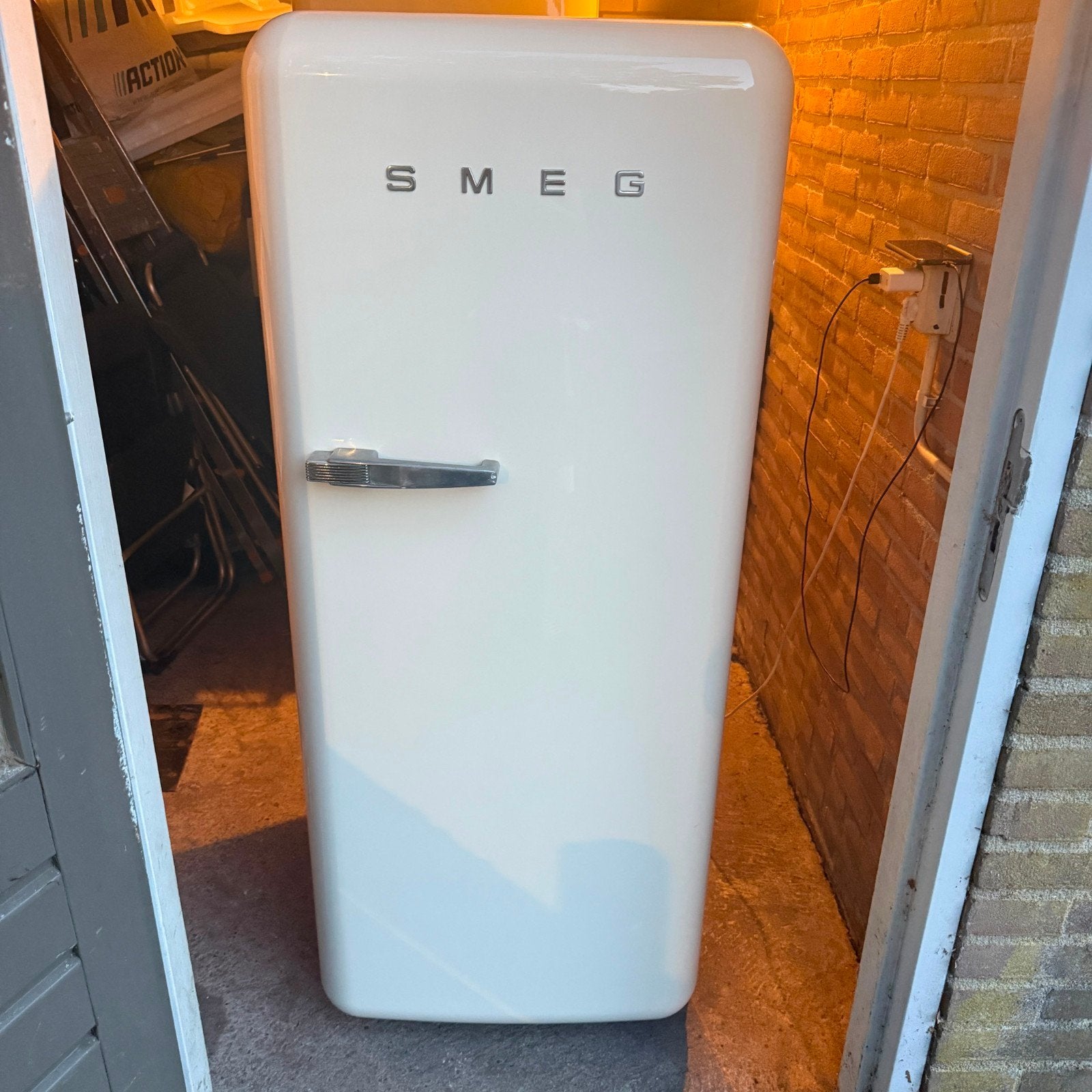 Smeg Koelkast - Crème Wit - Retro Design, Ophalen