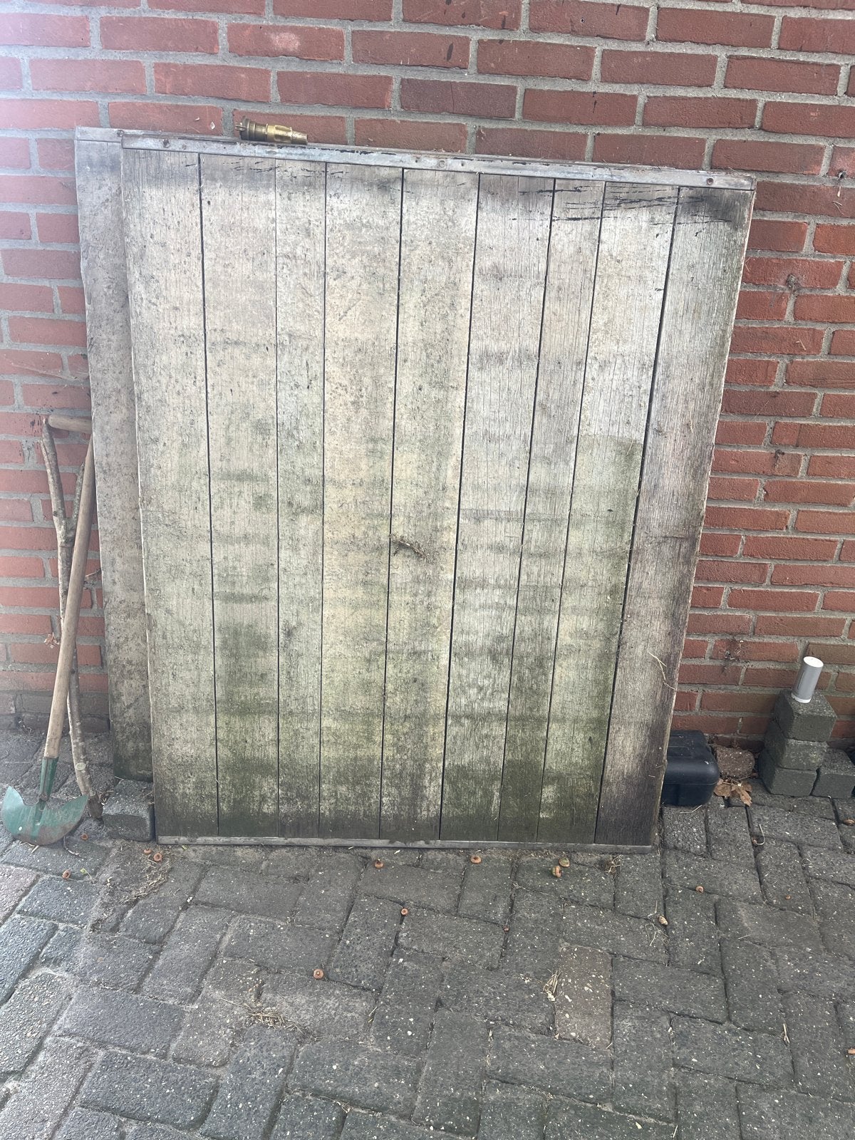 Massief hardhouten steenschotten 140x110x5cm, Ophalen, Gebruikt