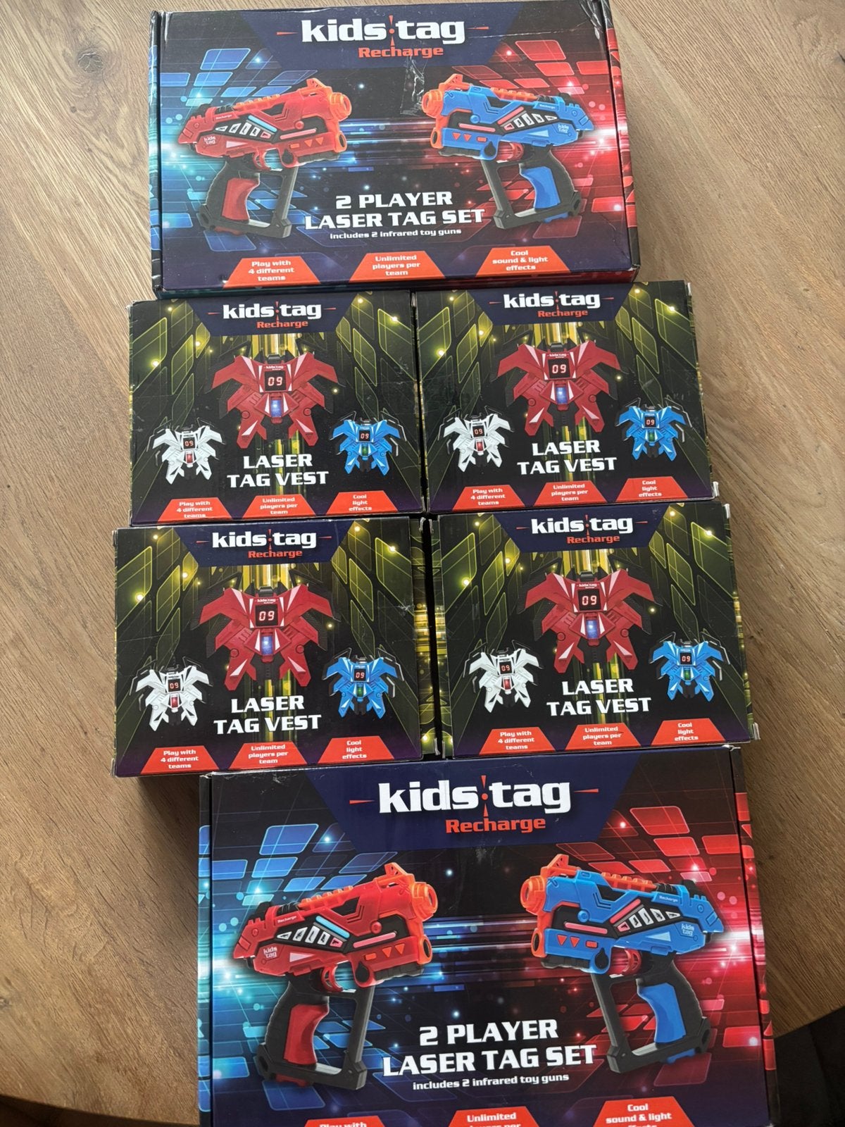Kids Lasertagset 4 personen, Drie of vier spelers, Ophalen, Zo goed als nieuw