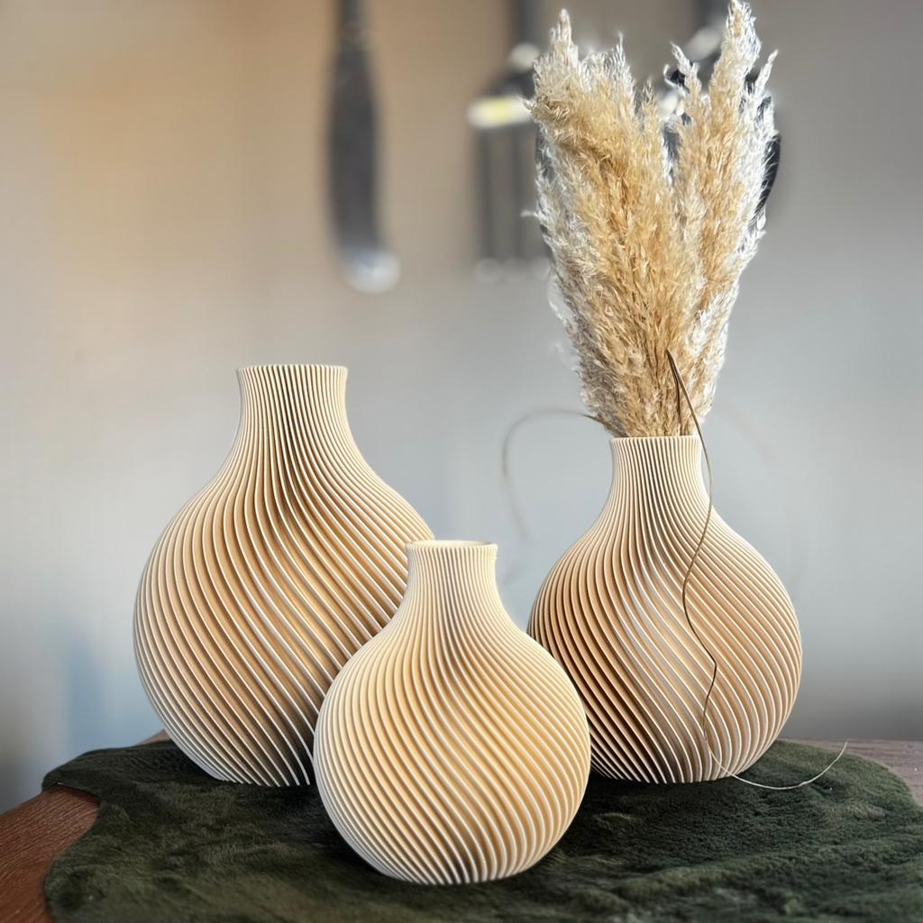 3D geprinte vaas, japandi style, meerdere kleuren, Kunststof, Overige kleuren, Nieuw, Ophalen of Verzenden