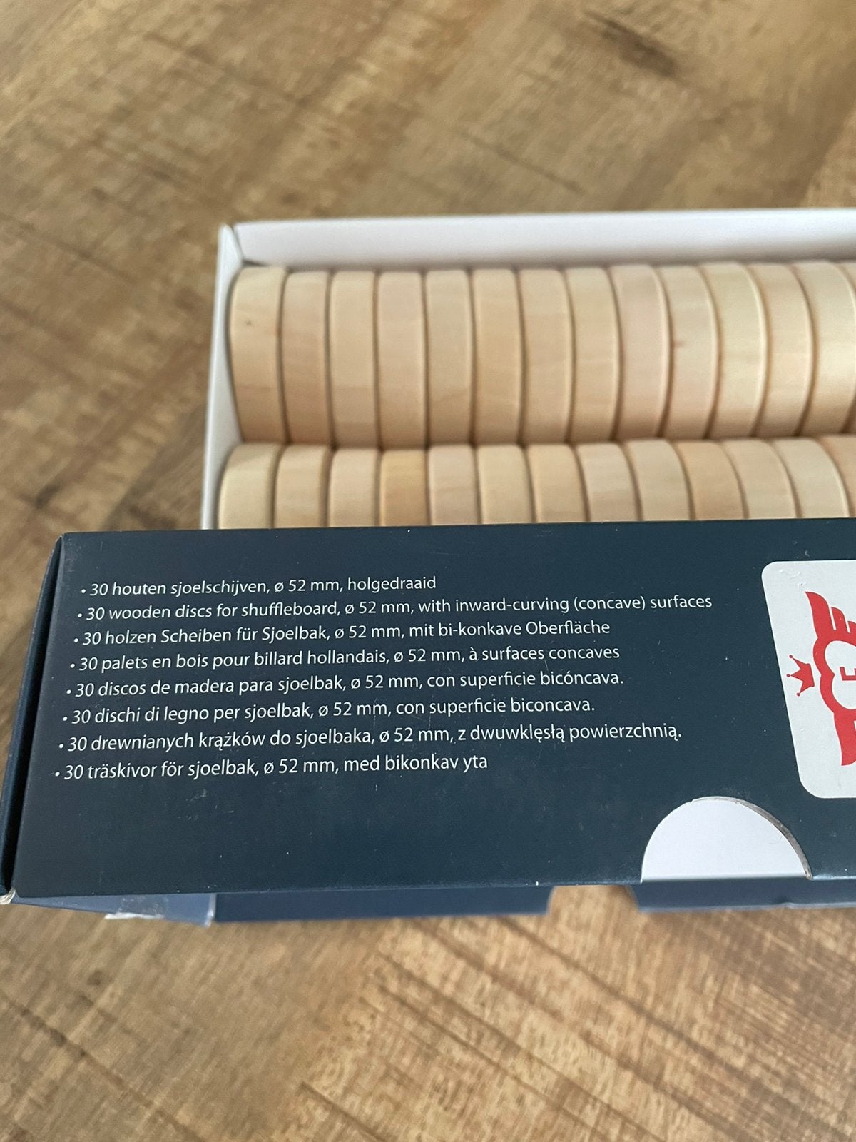 BERKENHOUTEN Longfield holgedraaide sjoelschijven nieuw, Ophalen of Verzenden, Nieuw
