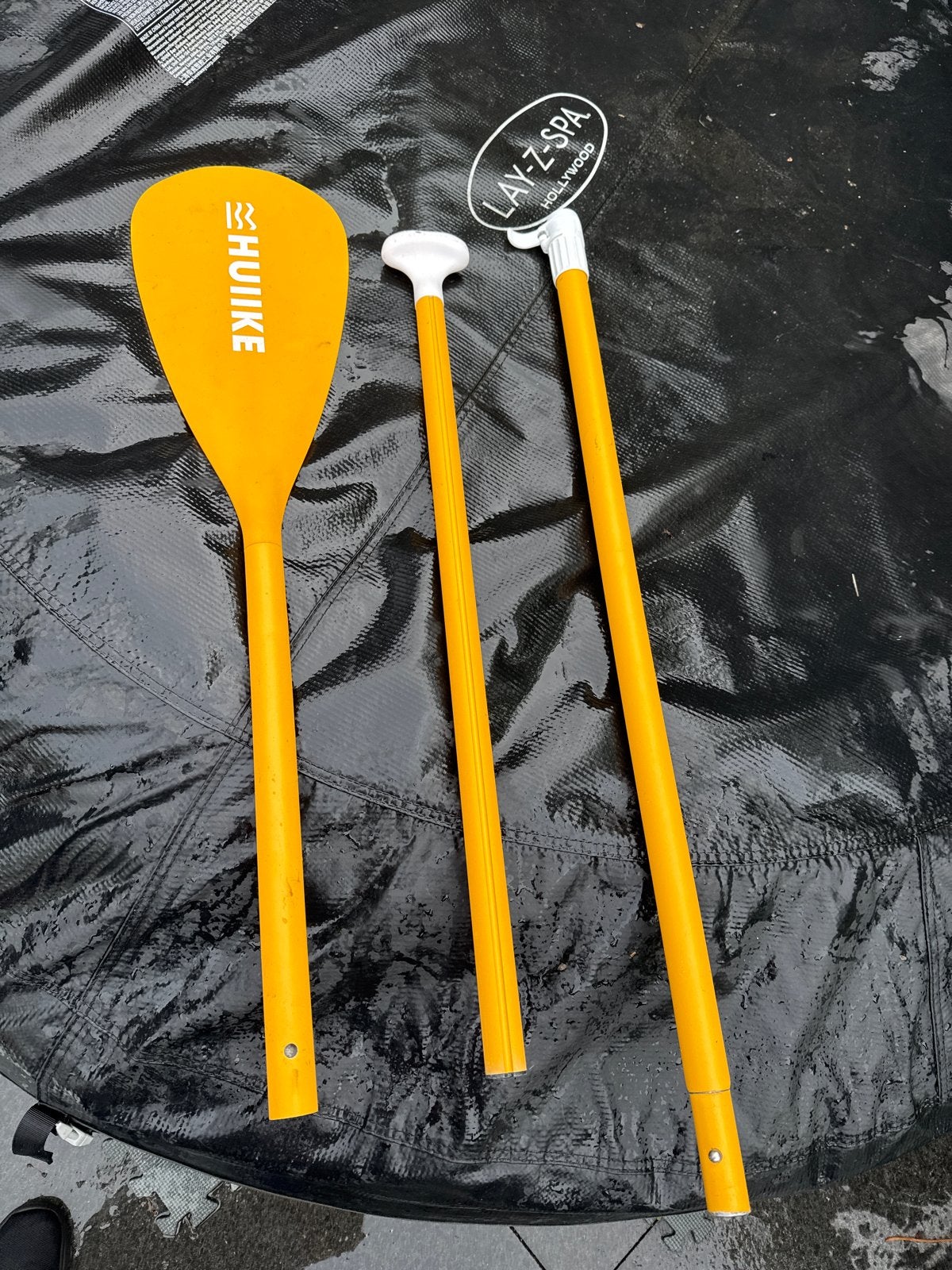 HUIKE SUP Peddel - Geel, 3-delig, Watersport en Boten, Ophalen of Verzenden, Gebruikt, Enkelbladige peddel