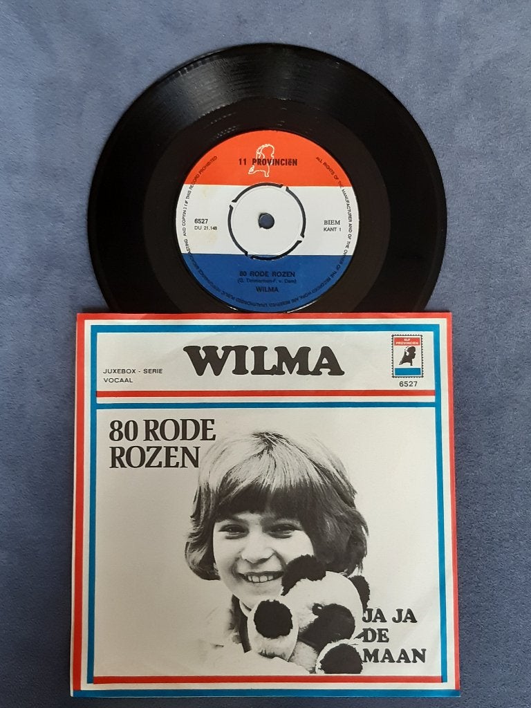 Wilma ‎– 80 Rode Rozen VG+/VG+, Ophalen of Verzenden, Gebruikt, 7 inch, Nederlandstalig