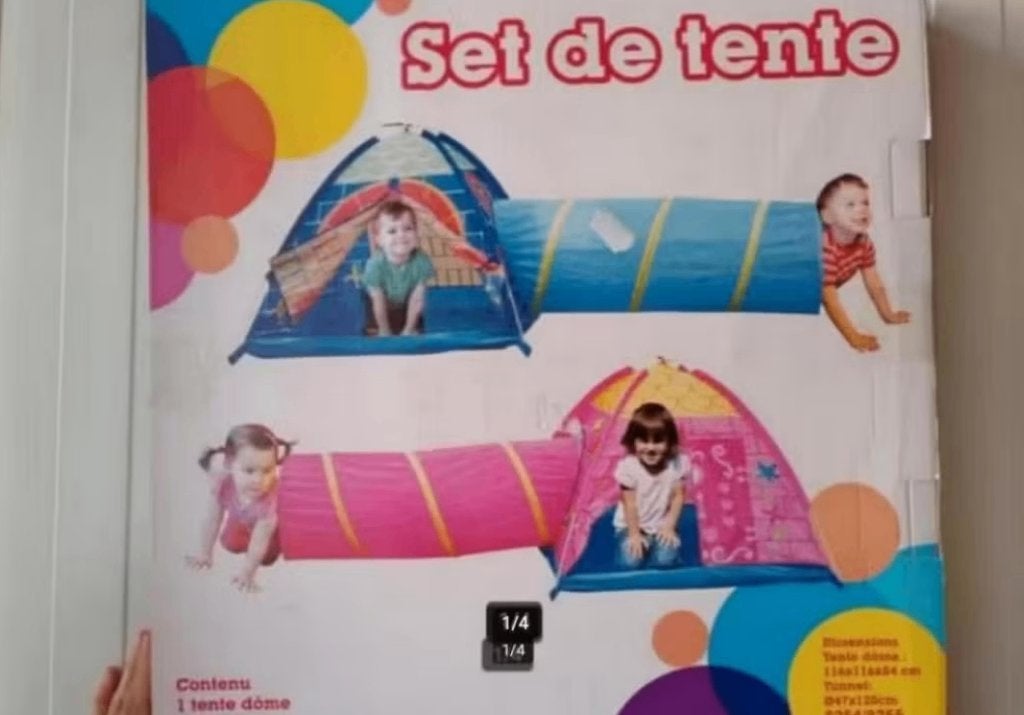Speeltent met tunnel roze nieuw 116x116x84cm, Nieuw, Ophalen of Verzenden