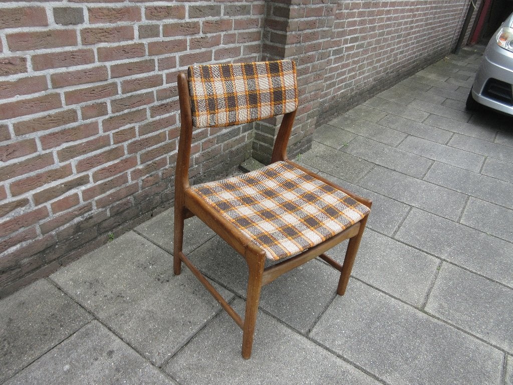 Vintage  Deense eetkamer stoel, Ophalen, Gebruikt, Overige kleuren, Vintage