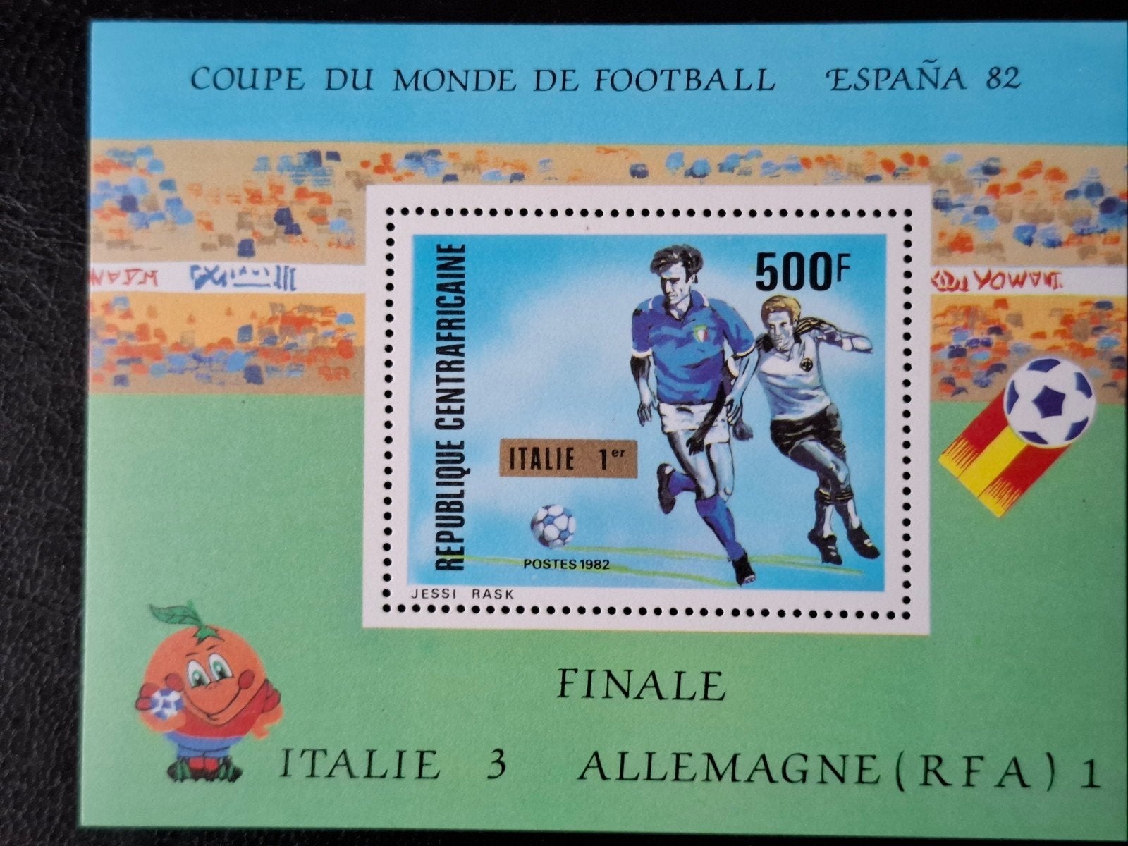 CAR 1982 WK voetbal Spanje, Ophalen of Verzenden, Overige landen, Postfris