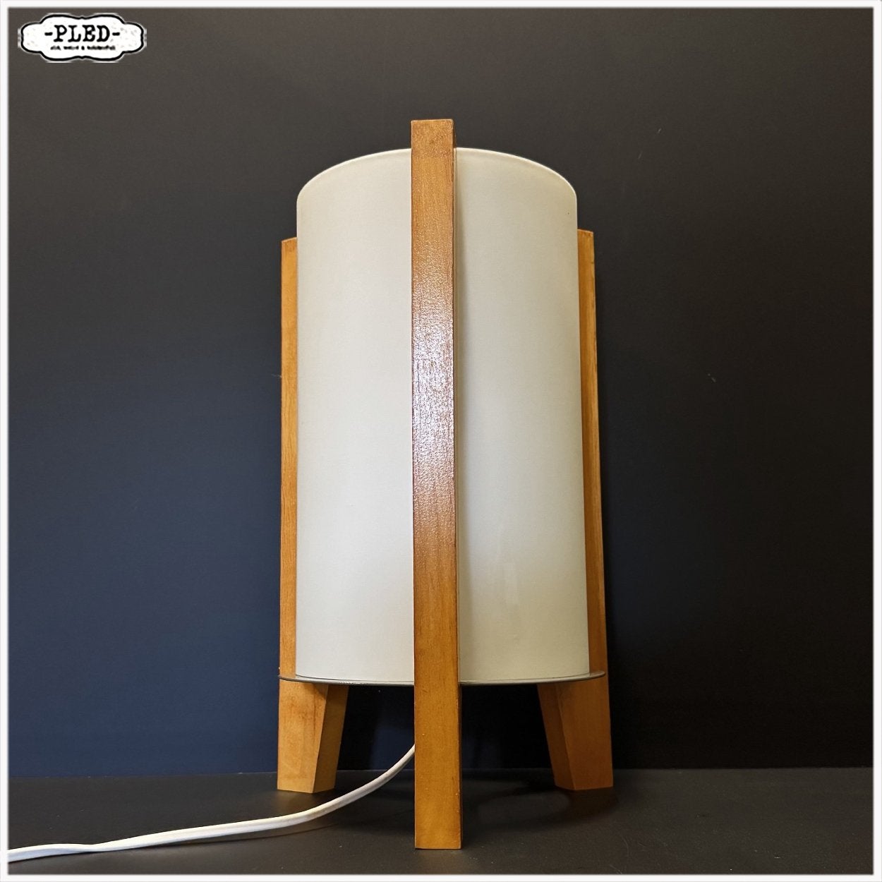 Vintage Lamp Opaline glas Tafellamp Ikea jaren 90, Ophalen, Wit, Gebruikt, Ikea jaren 90