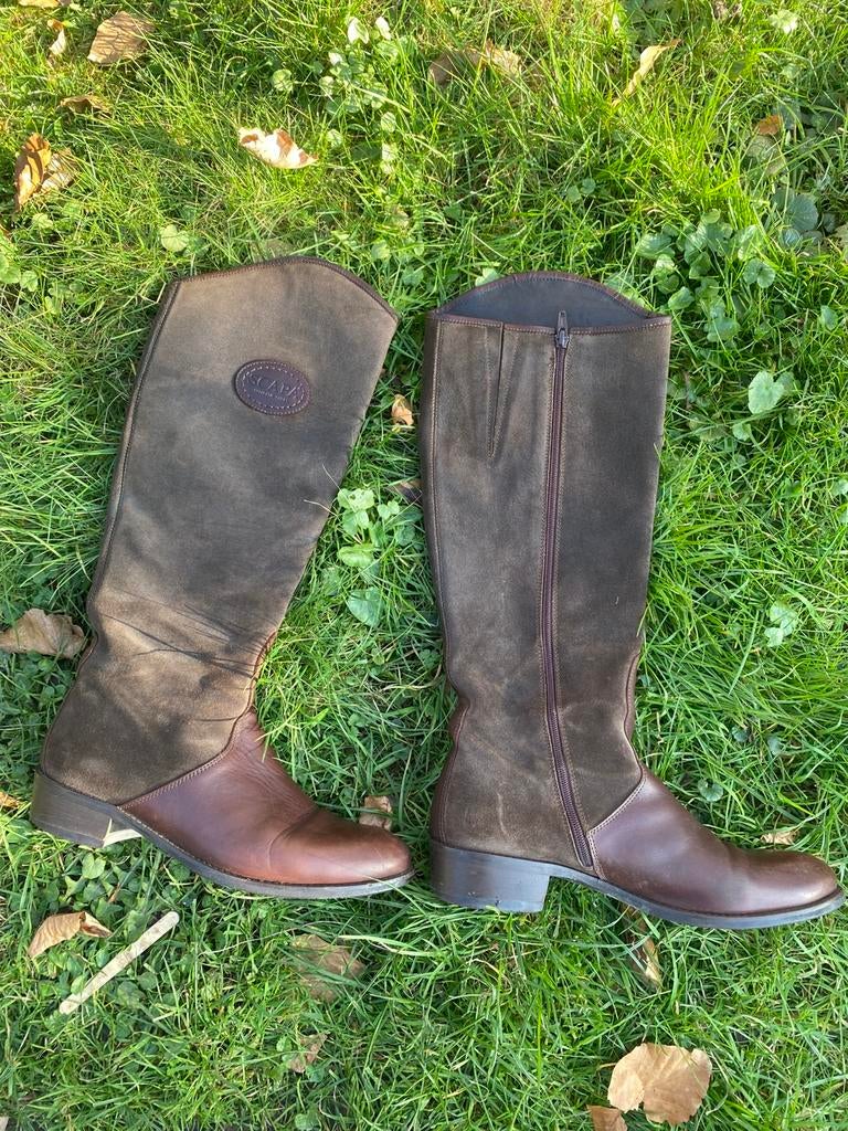 Prachtige hoge leren laarzen Scapa mt 40, Kleding | Dames, Schoenen, Hoge laarzen, Bruin, Verzenden, Gedragen