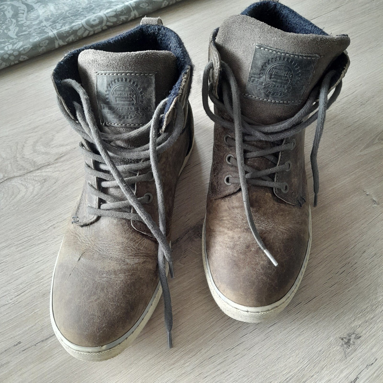 Hoge Stevige Leren Herenschoenen, maat 42!, Kleding | Heren, Schoenen, Authentic, Bruin, Ophalen of Verzenden, Gedragen