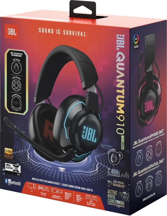 JBL Quantum 910 Wireless Gaming Headset - Zwart, JBL, Bluetooth, Nieuw, Ophalen of Verzenden