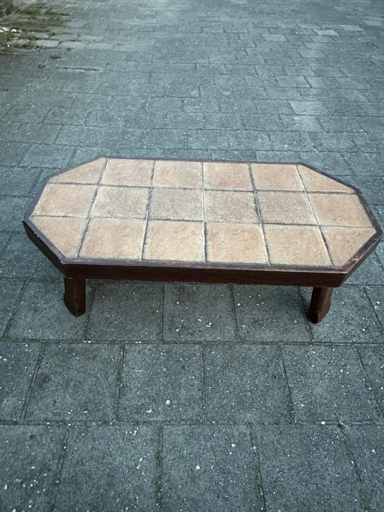 Vintage tegel tafel, Ophalen, Gebruikt, 50 tot 100 cm, Minder dan 50 cm