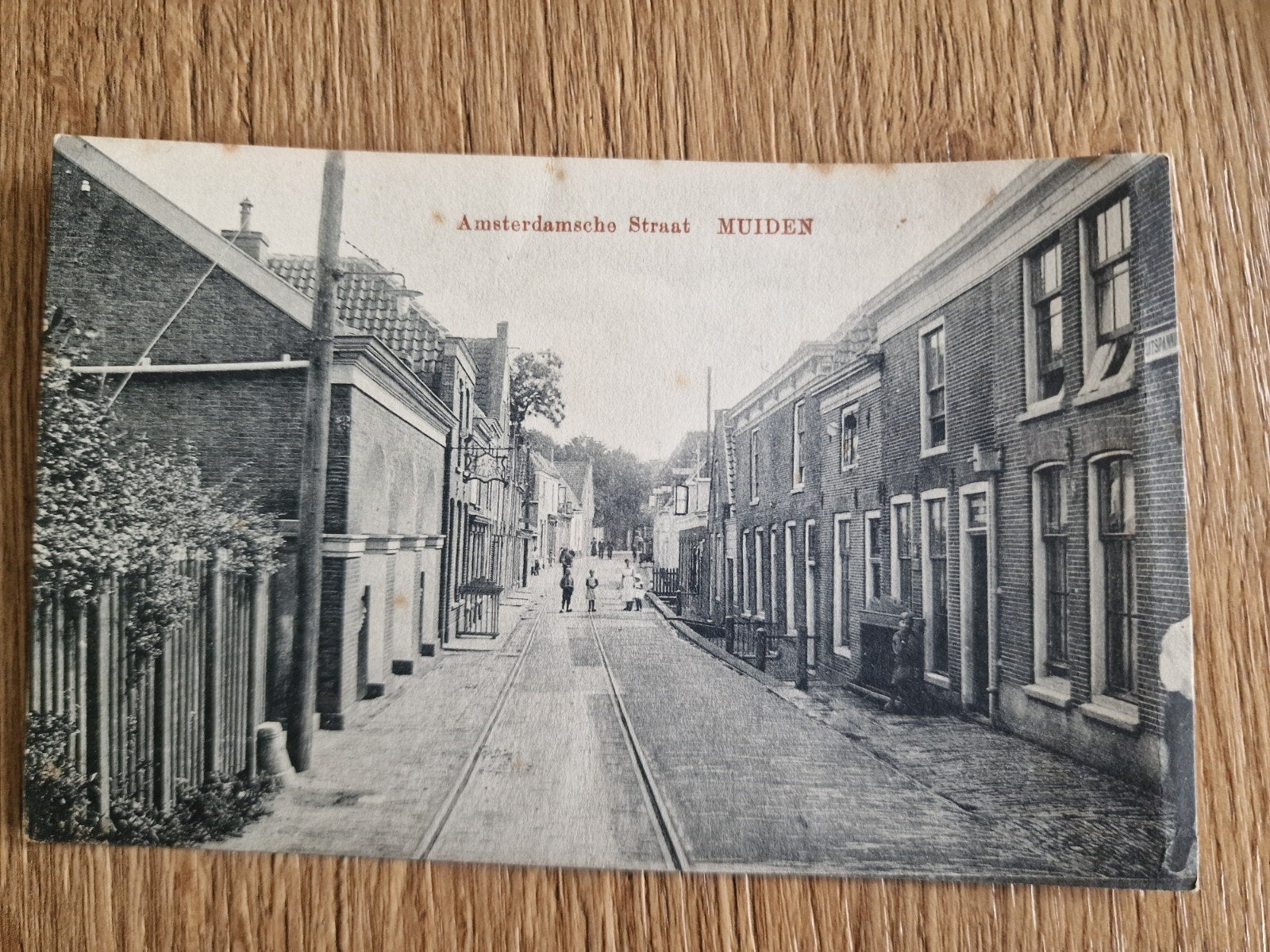 Oude Ansichtkaart Muiden - Amsterdamse Straat (Ongelopen), Ophalen of Verzenden, Voor 1920, Ongelopen, Noord-Holland