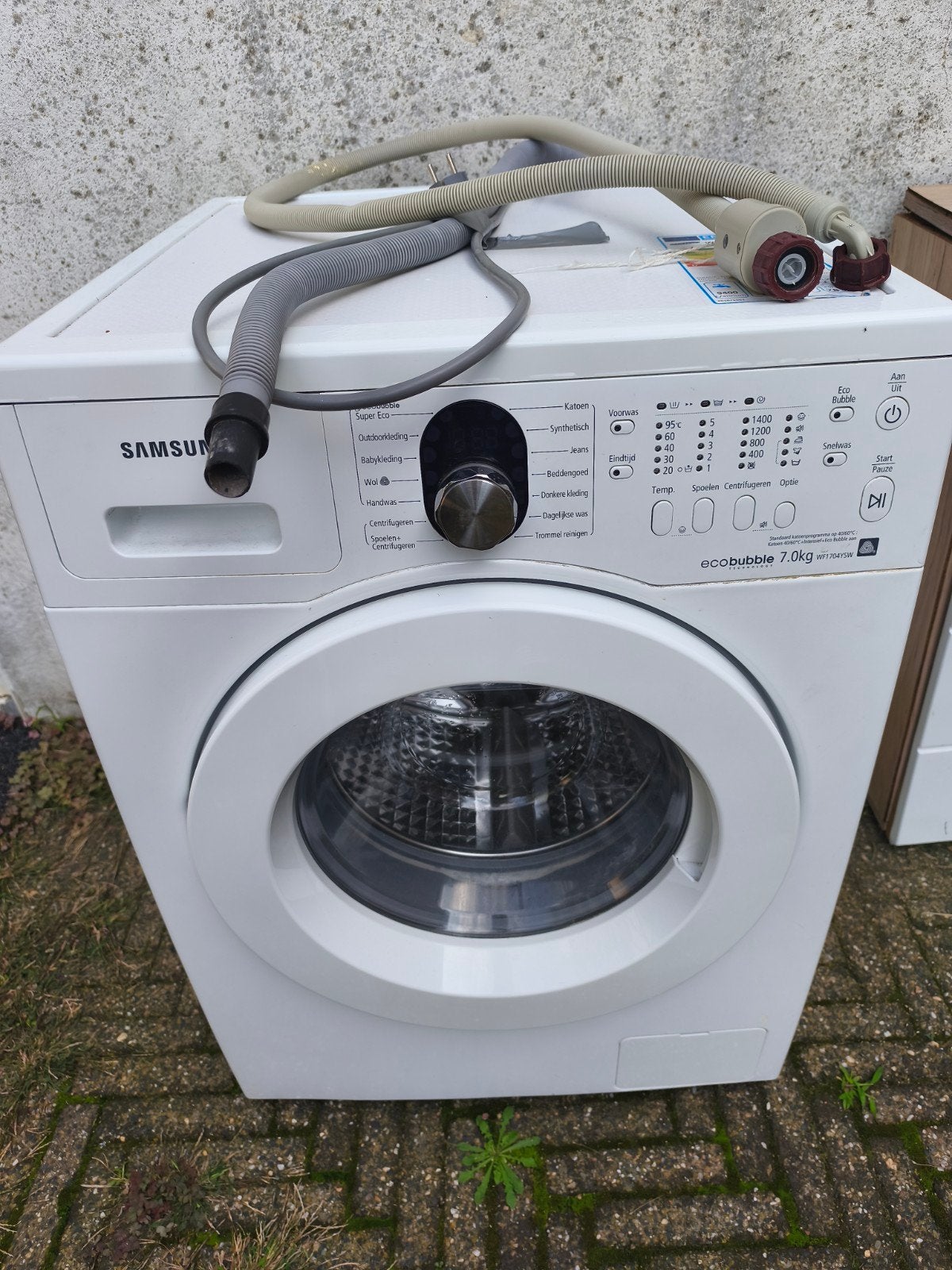 Samsung EcoBubble 7.0kg Wasmachine, Witgoed en Apparatuur, Ophalen, Zo goed als nieuw, Voorlader, Wolwasprogramma