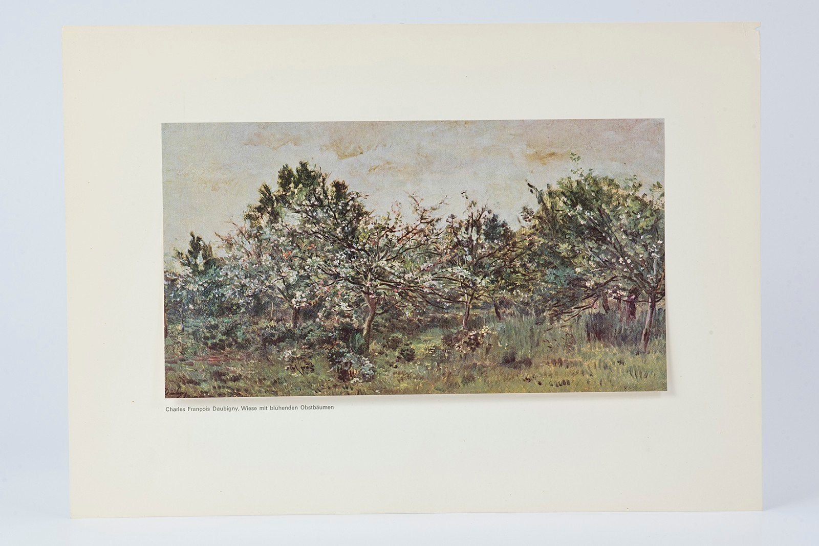Charles-François Daubigny - Weide met bloeiende boomgaarden, Impressionistisch, Ophalen of Verzenden, Landschap, Print