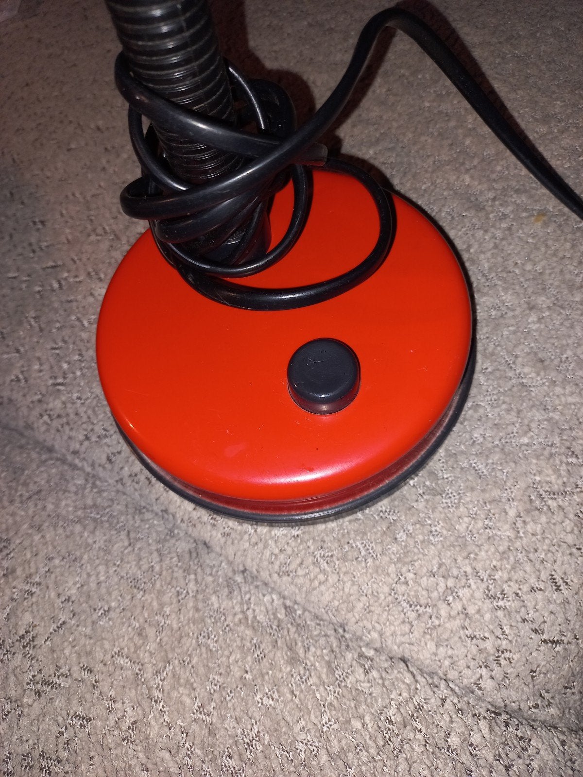 Vintage rode bureaulamp met flexibele zwanenhals, Bureaulamp, Gebruikt, Vintage, Rood