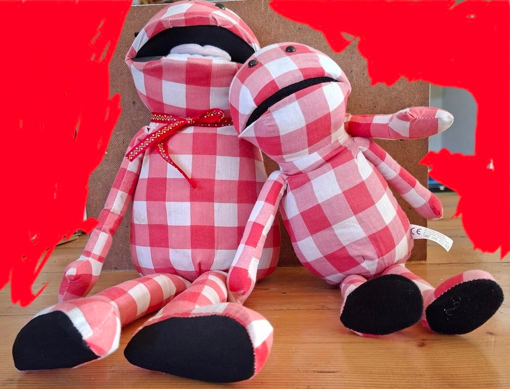 Reclame Sultana stoffen poppen 1 groot 1 klein  vriendjes, Ophalen of Verzenden, Figuurtje