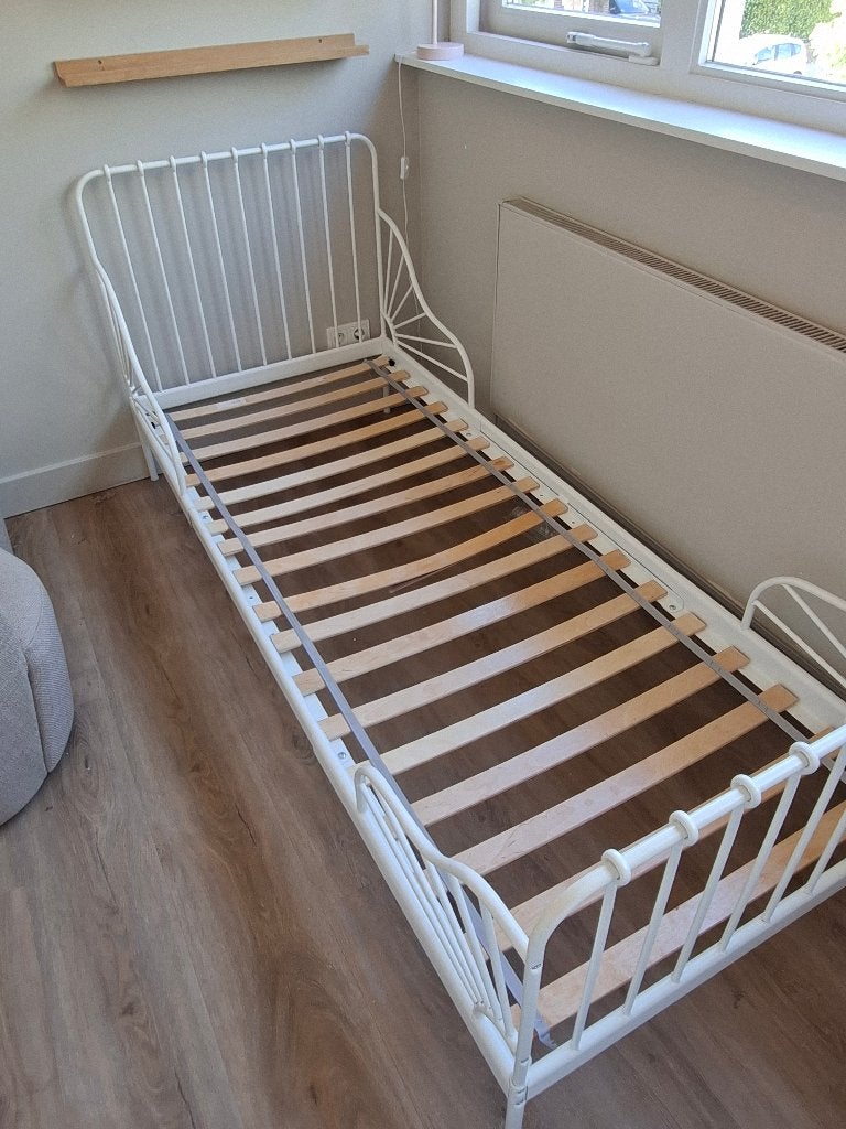 Ikea bed Minnen, Ophalen, Gebruikt, Eenpersoons, Wit
