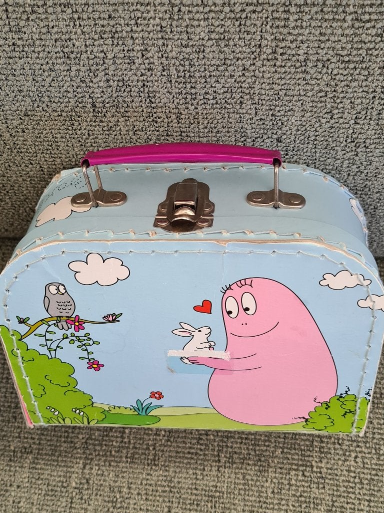 Barbapapa koffer koffertje opbergbakje doos doosje tas, Gebruikt, Gebruiksvoorwerp, Overige figuren, Ophalen of Verzenden