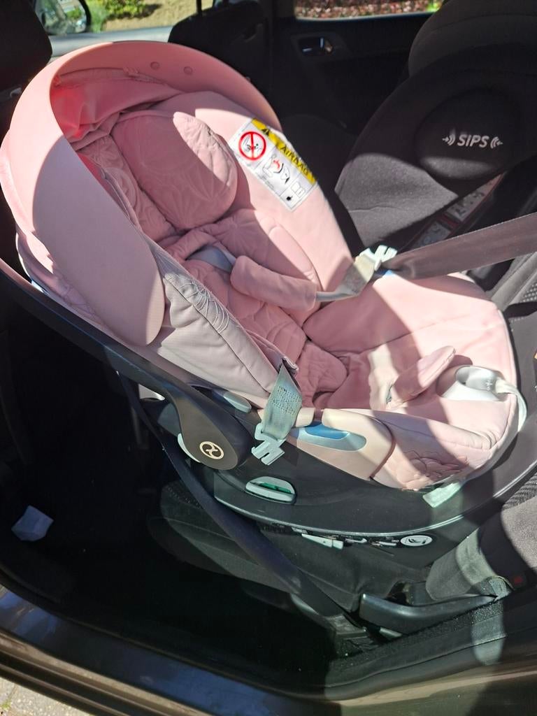 Cybex cloud T i-Size baby autostoel - Roze, Kinderen en Baby's, Autostoeltjes, Autogordel, Verstelbare rugleuning, Zo goed als nieuw