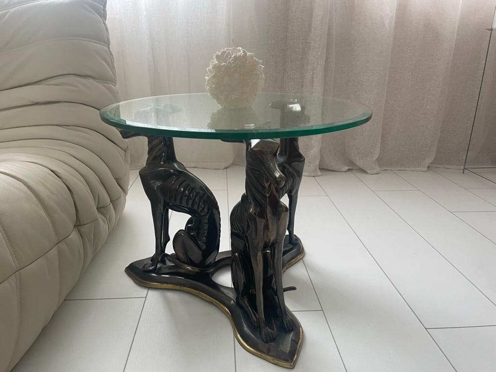 Cocktailtafel Maitland Smith, windhonden, 45 tot 60 cm, Overige materialen, Rond, Zo goed als nieuw