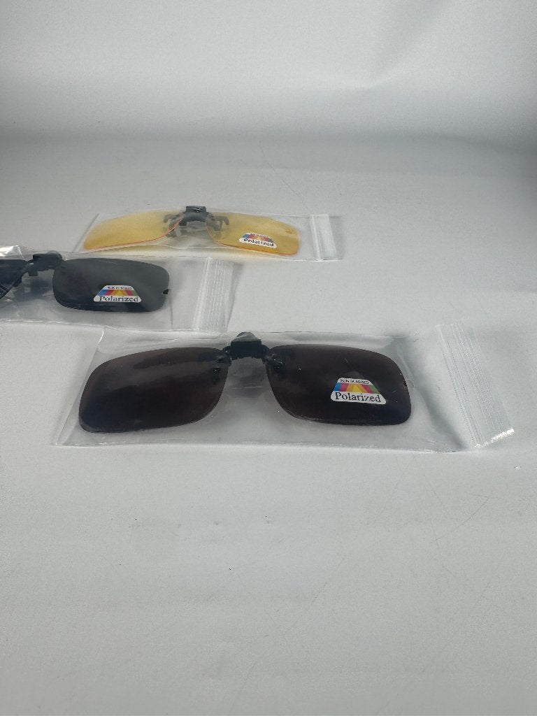 Polarized Clip-On Lens Set – Yellow & Dark – Universal Fit, Overige merken, Verzenden, Geel, Zo goed als nieuw