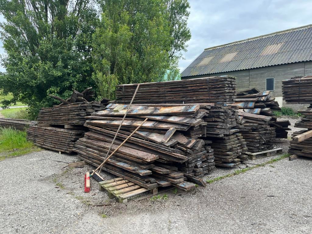 Hardhouten brugdek planken - Duurzaam en robuust, Ophalen, Gebruikt, Plank, Overige houtsoorten