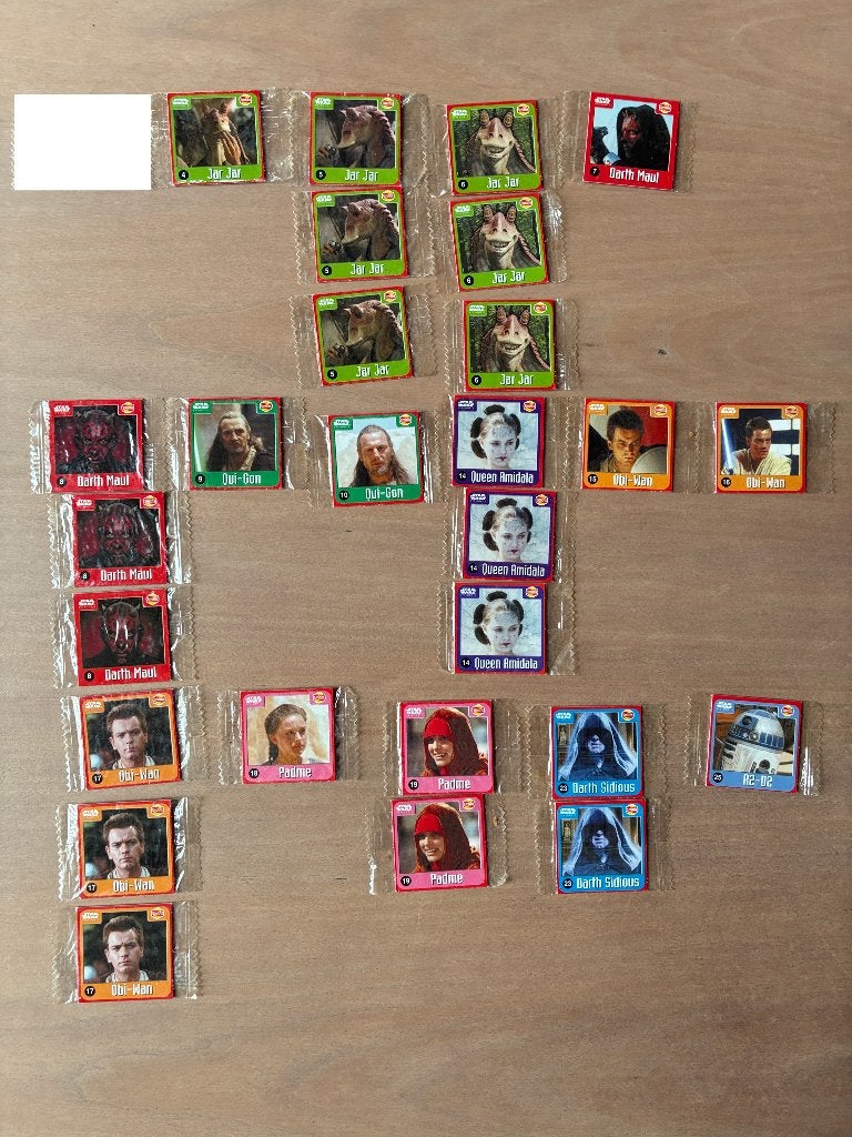 Smiths - kaartjes Star Wars: Episode I - nieuw in plastic, Verzamelen, Star Wars, Ophalen of Verzenden, Nieuw, Overige typen