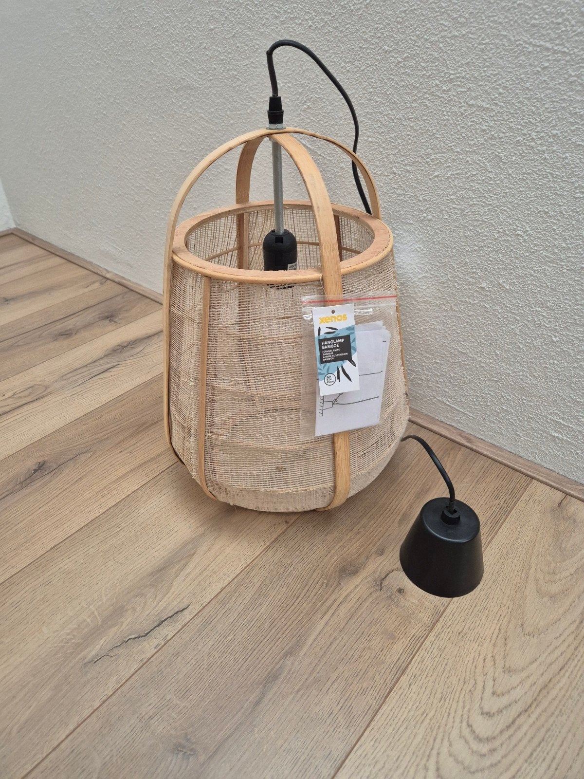 Xenos Bamboe Hanglamp - Nieuw in verpakking, Ophalen, Nieuw, Natuurlijk materiaal