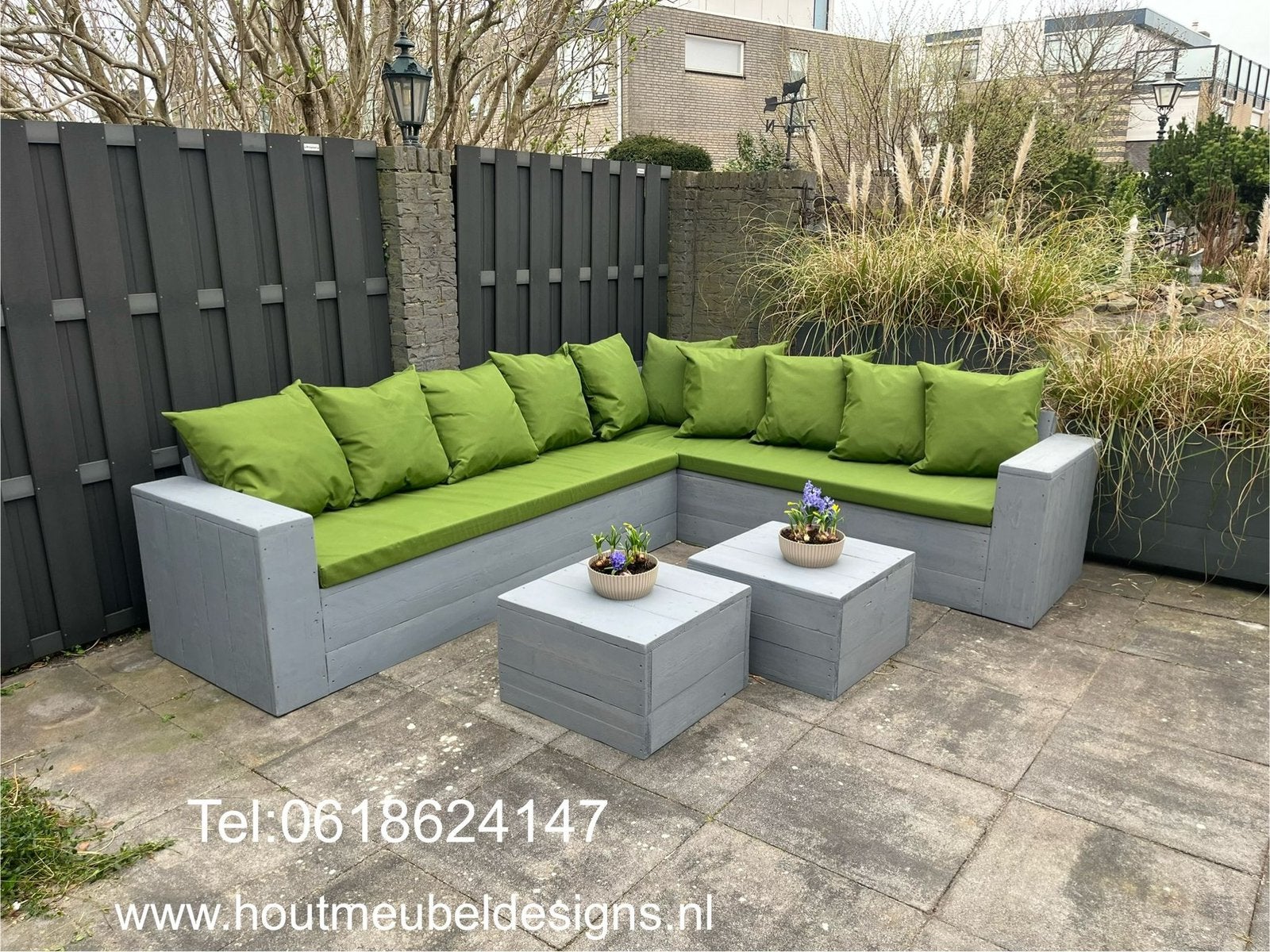 ACTIE!! Steigerhout Loungeset steigerhout, Verzenden, Nieuw, Steigerhout, Eettafel