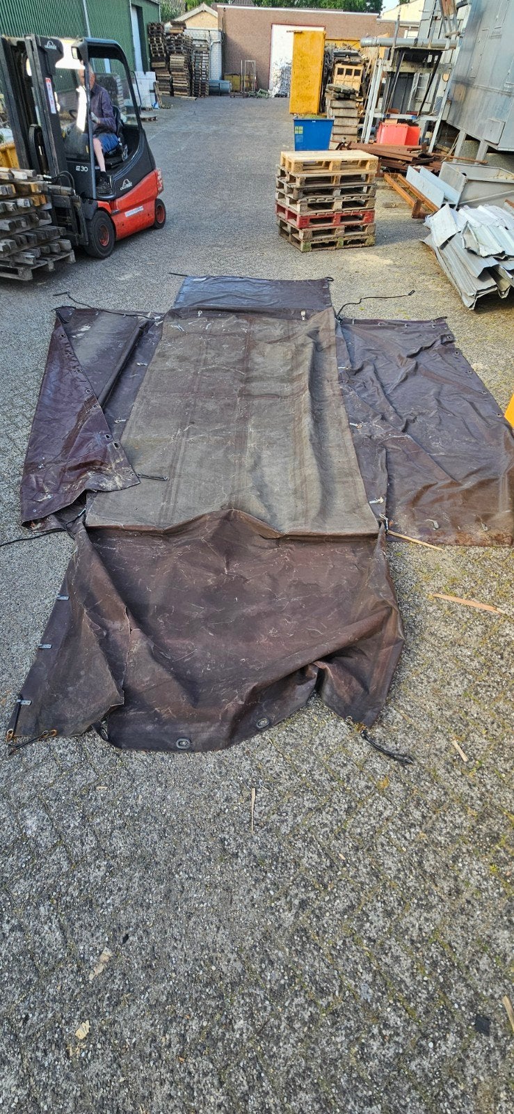 Dekzeil aanhanger huif 180x330, Ophalen