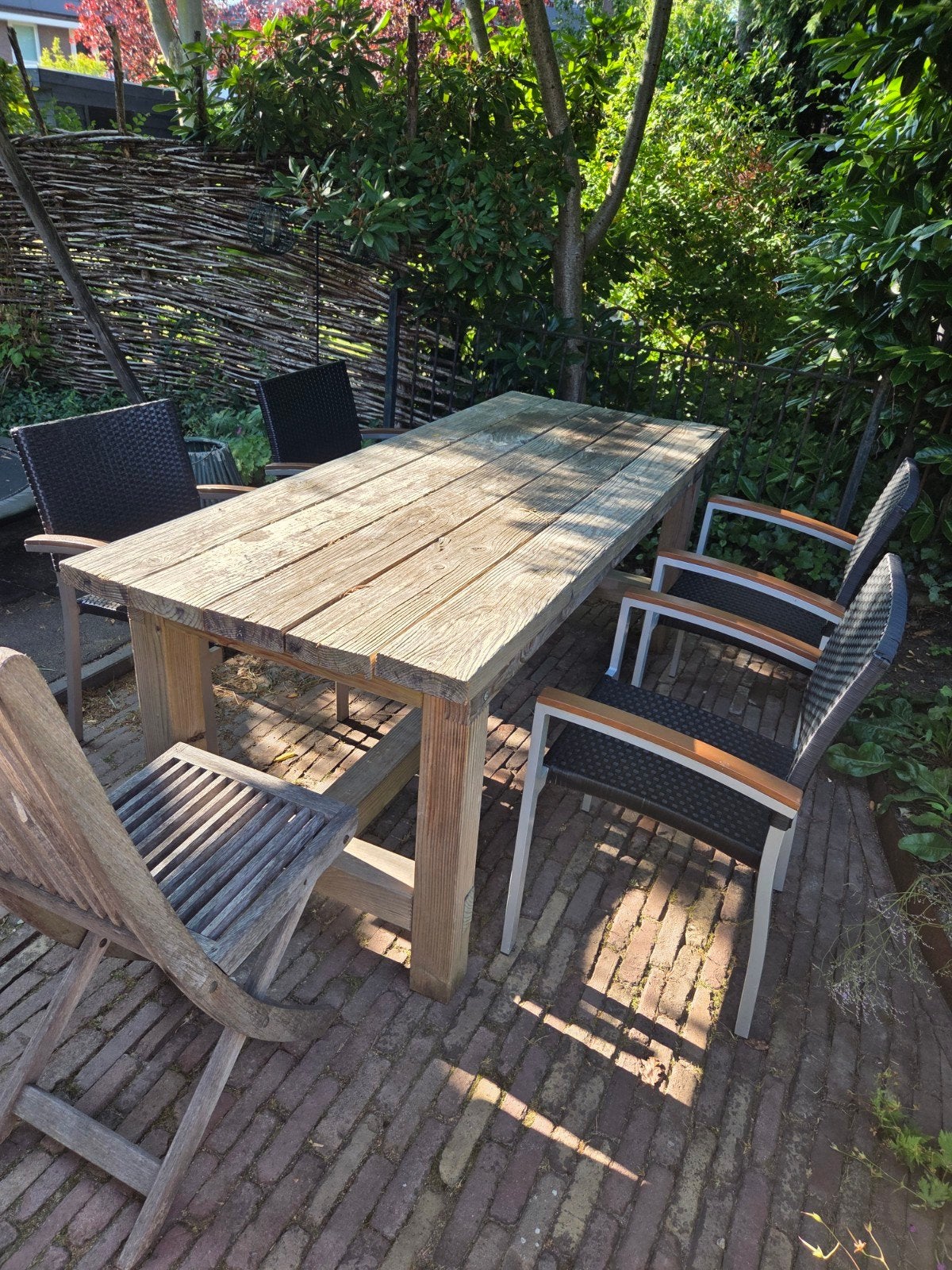 Robuuste Douglas Tuintafel 200x80x78 - Zware Kwaliteit, Tuin en Terras, Tuintafels, Ophalen, Gebruikt, Rechthoekig, Hout