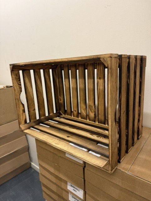 Gebrande houten kist 60 x 39 x 30 cm, Huis en Inrichting, Woonaccessoires | Kisten, Minder dan 50 cm, 50 tot 100 cm, Nieuw, Ophalen of Verzenden