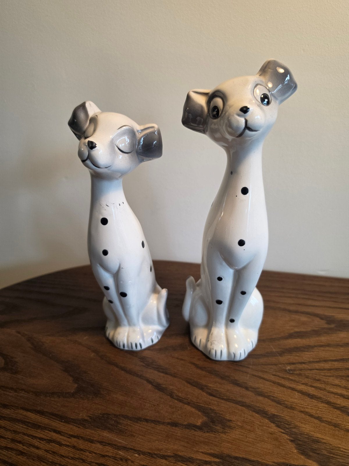 Vintage keramische dalmatiër beelden - set van 2, Antiek en Kunst, Ophalen of Verzenden