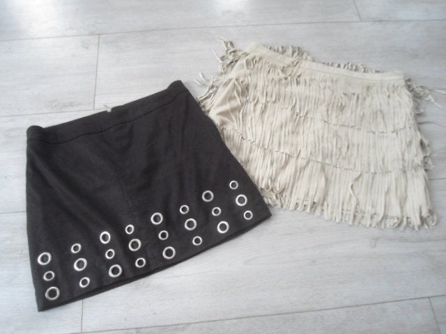SETVOORDEEL! Mexx & Stradivarius; 2x Suede-look rokje; 40, Maat 38/40 (M), Mexx, Zwart, Ophalen of Verzenden