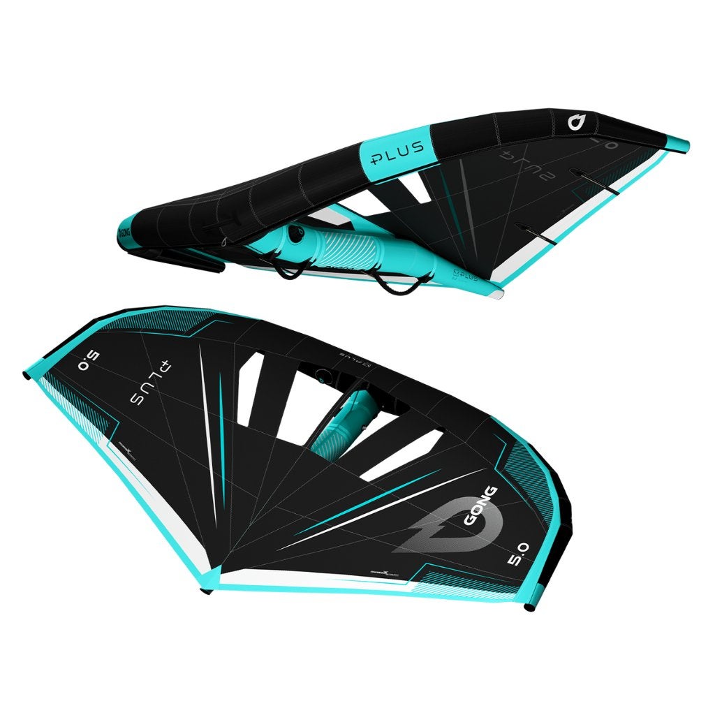 2025 - 5.0 gong plus wing, leash + pomp, verstevigde bladder, Watersport en Boten, Wingsurfen, Ophalen, Zo goed als nieuw, Wingsurf-wing