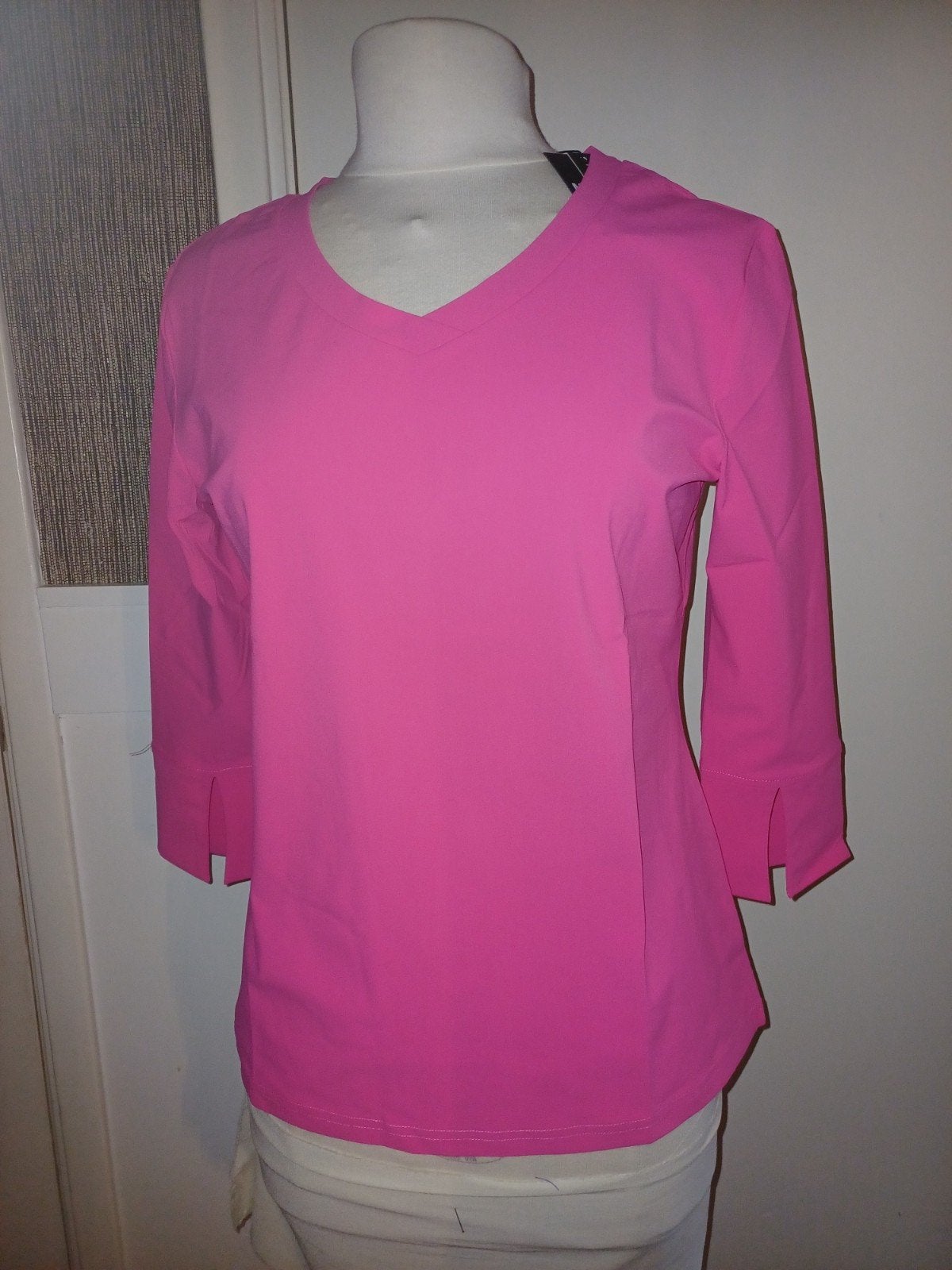 Mi piace travel V-hals top Fuchsia, 3kwart mouw  AANBIEDING!, Kleding | Dames, Mp, Mp, Maat 42/44 (L), Nieuw