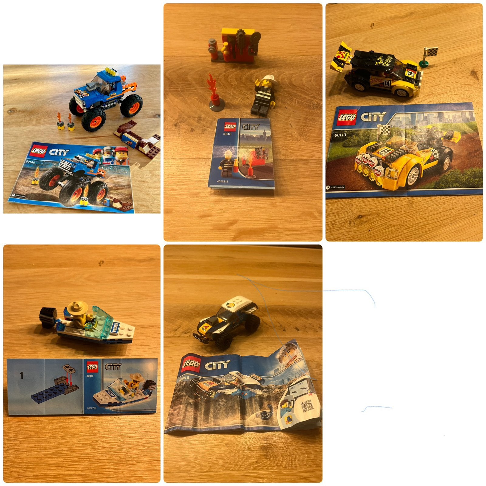 Lego City 60180, 5613, 60113, 30017 & 60218, Ophalen of Verzenden, Zo goed als nieuw