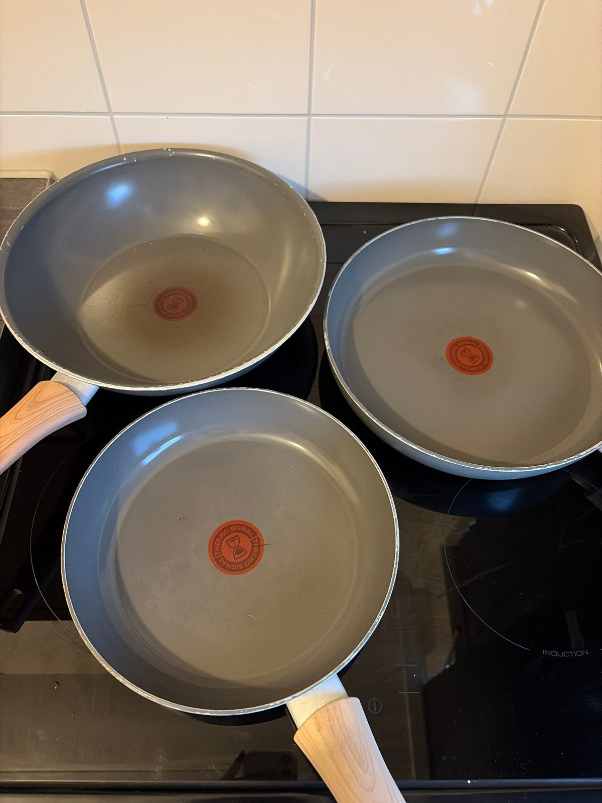 Tefal pannenset 3-delig – wok + 2 koekenpannen, Antiaanbaklaag, Aluminium, Pannenset, Ophalen of Verzenden