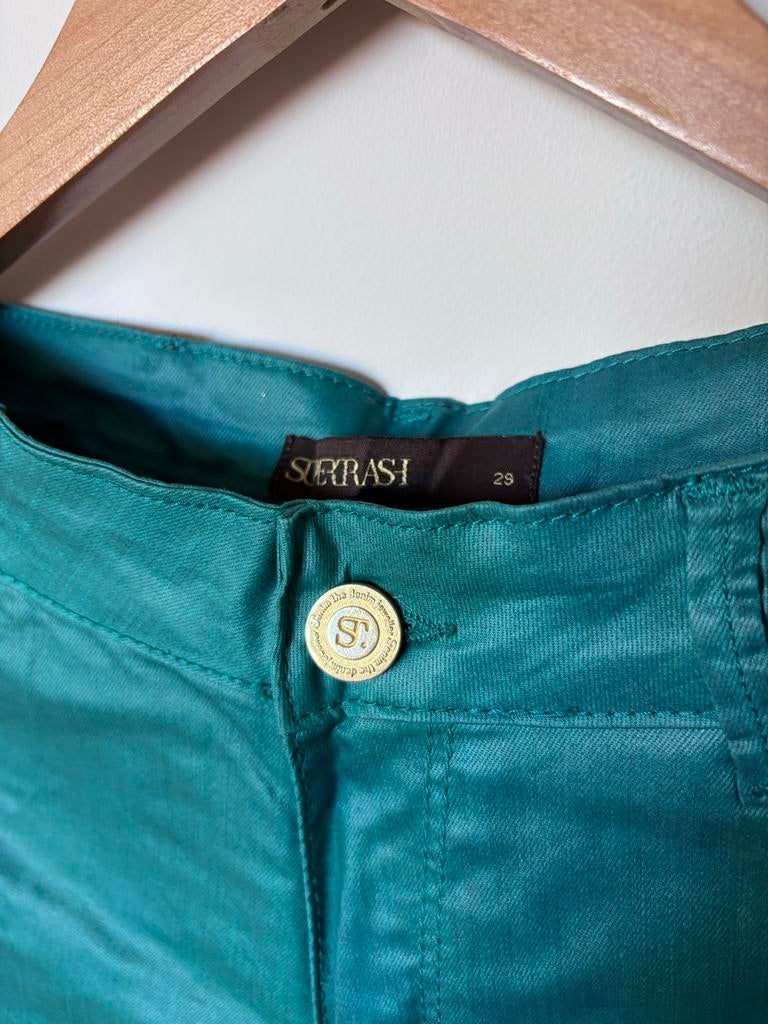 Supertrash broek. Peppy Emerald. Maat 29, Kleding | Dames, Nieuw, Ophalen of Verzenden, Maat 36 (S), Lang