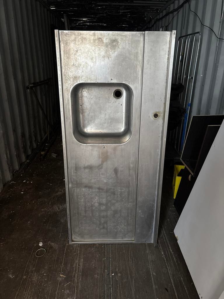 RVS spoelbak met onderstel - 155x70x81cm, Huis en Inrichting, Ophalen, Gebruikt