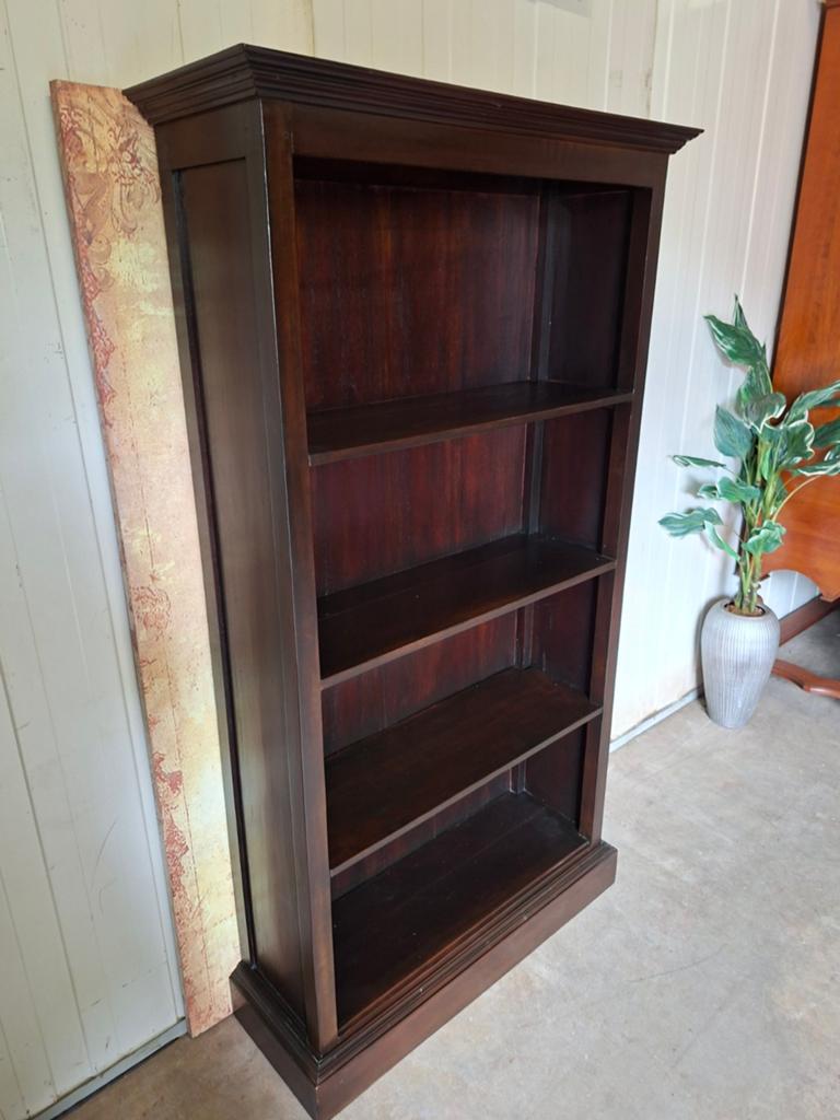 Koloniaal teakhouten boekenkast afm: 98x34m en 180cm hoog., Ophalen of Verzenden, 25 tot 50 cm, 150 tot 200 cm