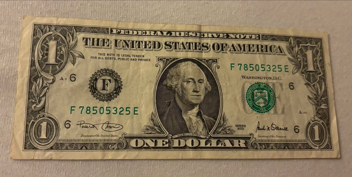 Amerikaans 1 dollar biljet - George Washington, Postzegels en Munten, Bankbiljetten | Amerika, Ophalen of Verzenden, Noord-Amerika