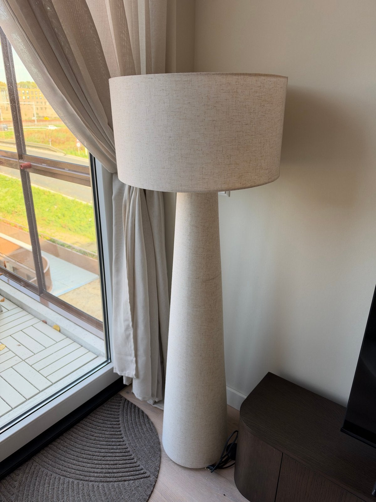 Kwantum Vloerlamp Pandia Off-White, Ophalen, E27 (groot), Zo goed als nieuw, 100 tot 150 cm
