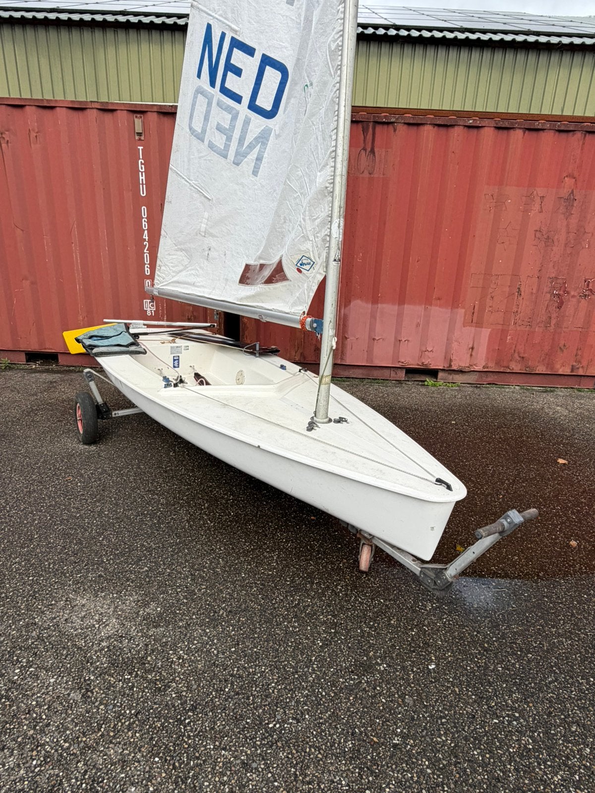 Splash zeilboot zeilnummer 1821 met waltrailer, Watersport en Boten, Ophalen, ., Minder dan 15 m², Zo goed als nieuw