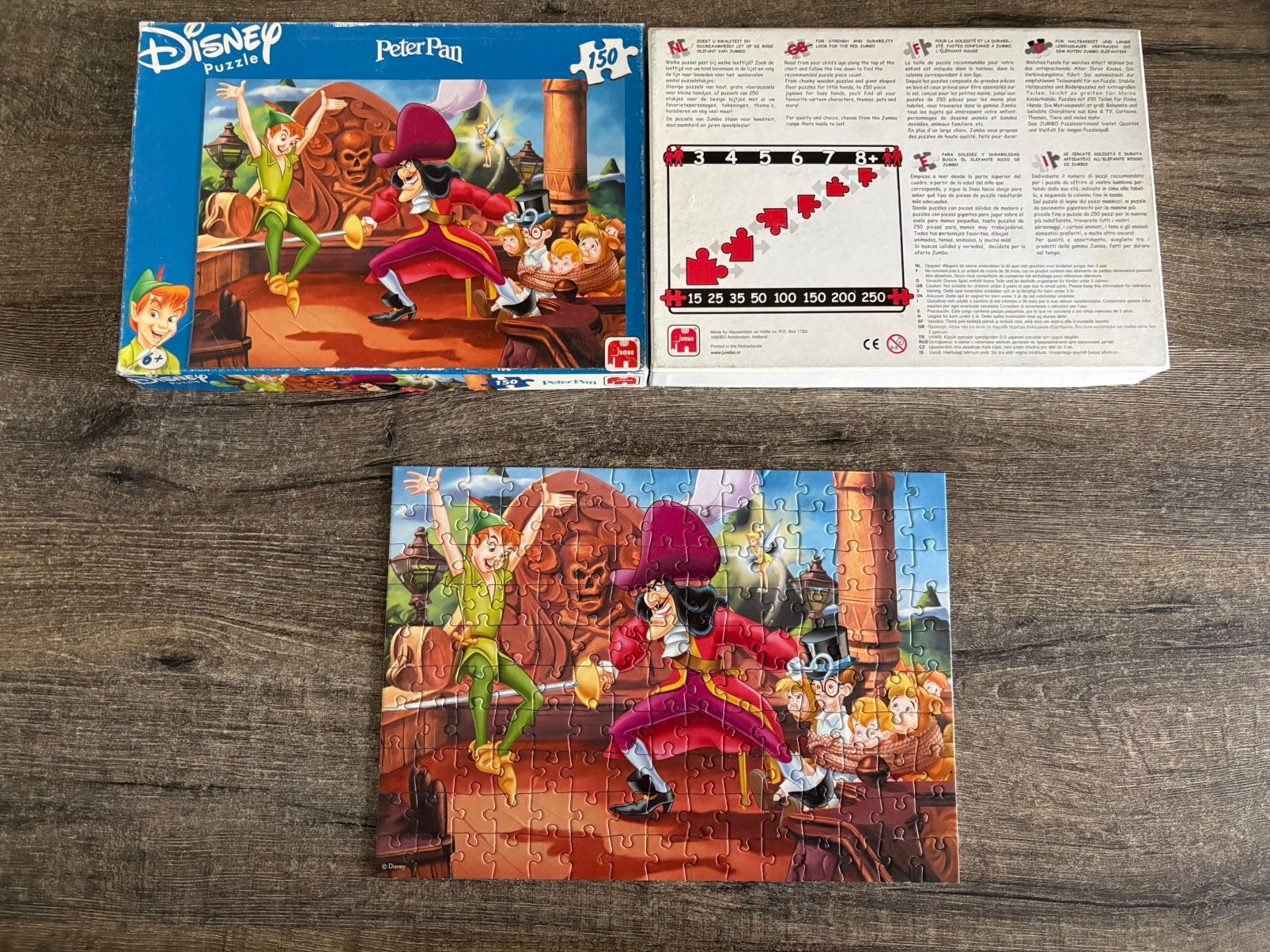 Puzzel Peter Pan 150 stuks, Ophalen of Verzenden, Meer dan 50 stukjes, Gebruikt, 6 jaar of ouder