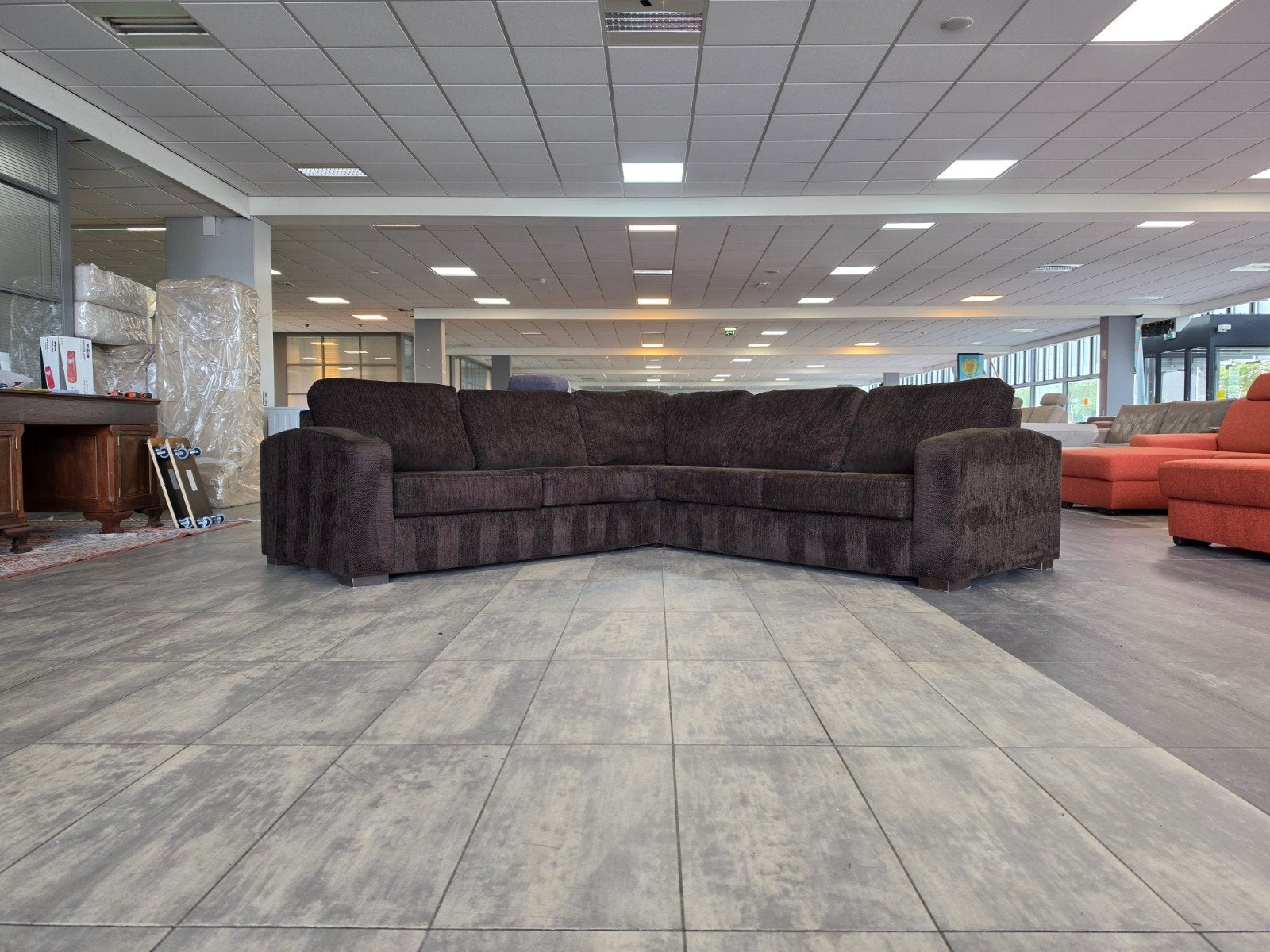 ✅️️️️️ GEREINIGD donkerbruin hoekbank 245x245 |GRATIS BEZORG, Info@onbekend.nl, Hoekbank, 75 tot 100 cm, Ophalen of Verzenden