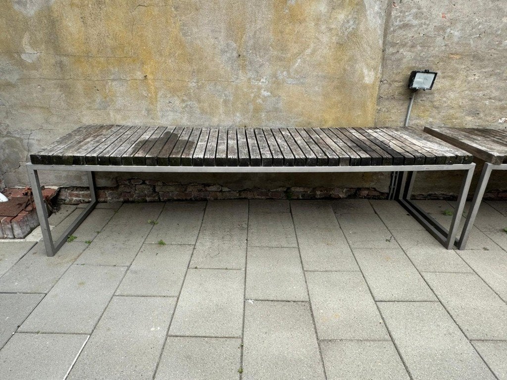 buitentafel, Ophalen, Gebruikt, Rechthoekig, Metaal