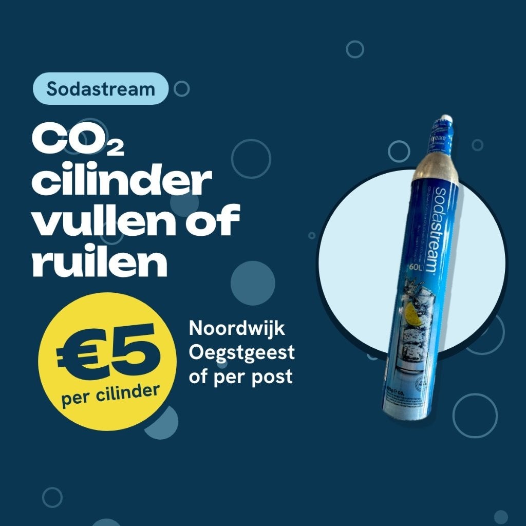 Sodastream CO2 cilinder vullen € 5,- ook mogelijk per post, Ophalen, Nieuw